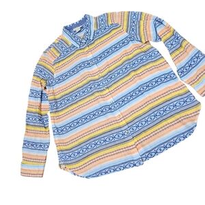 Ariat Spotlight Shirt Serape Jacquard Southwestern Pastel Stripe Button Up XXL